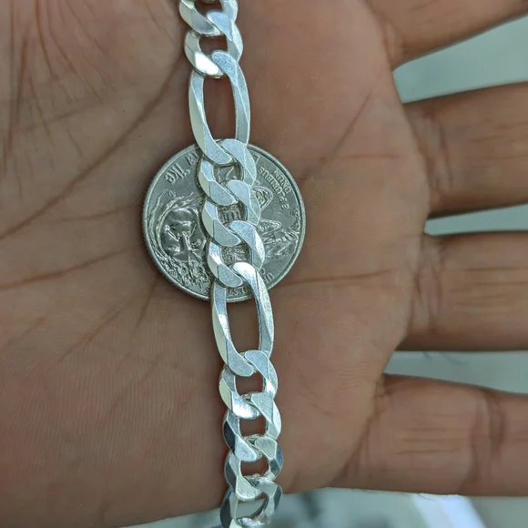 925 Sterling Silver Figaro Bracelet